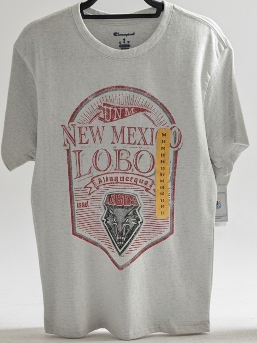 New Mexico Lobos Graphic Tee - Short Sleeve - Light Gray - Size medium.